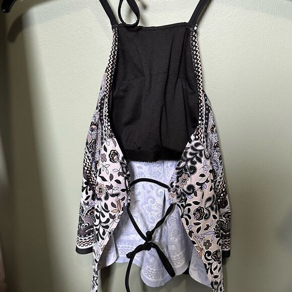 Kona Sol High Neck Tankini Top Purple Floral Size Small NWOT - Picture 6 of 9